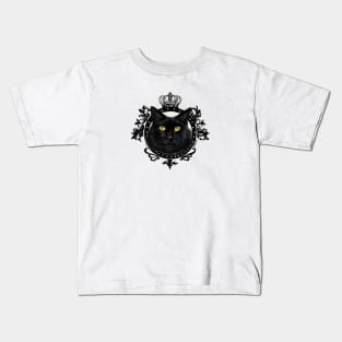 Black Cat Royalty Kids T-Shirt